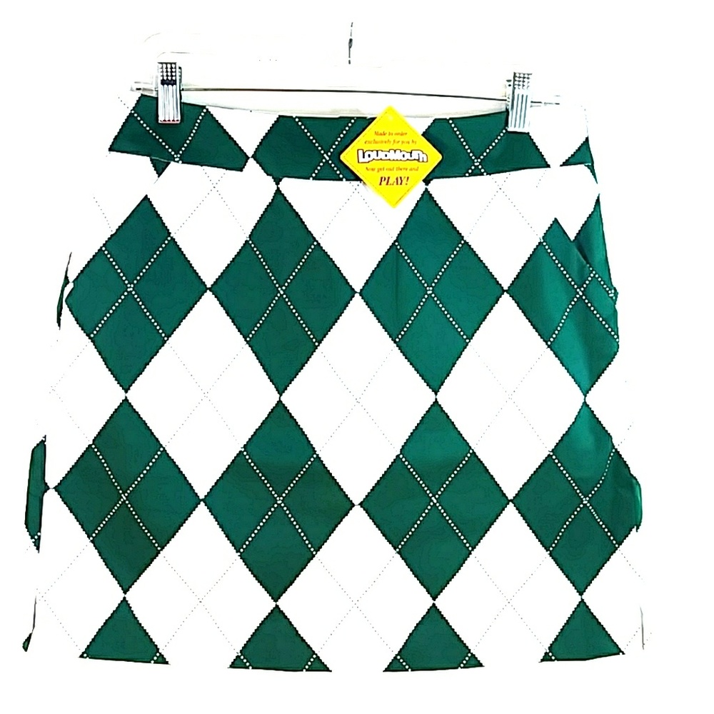 Green White Argyle Golf Skirt by Loudmouth